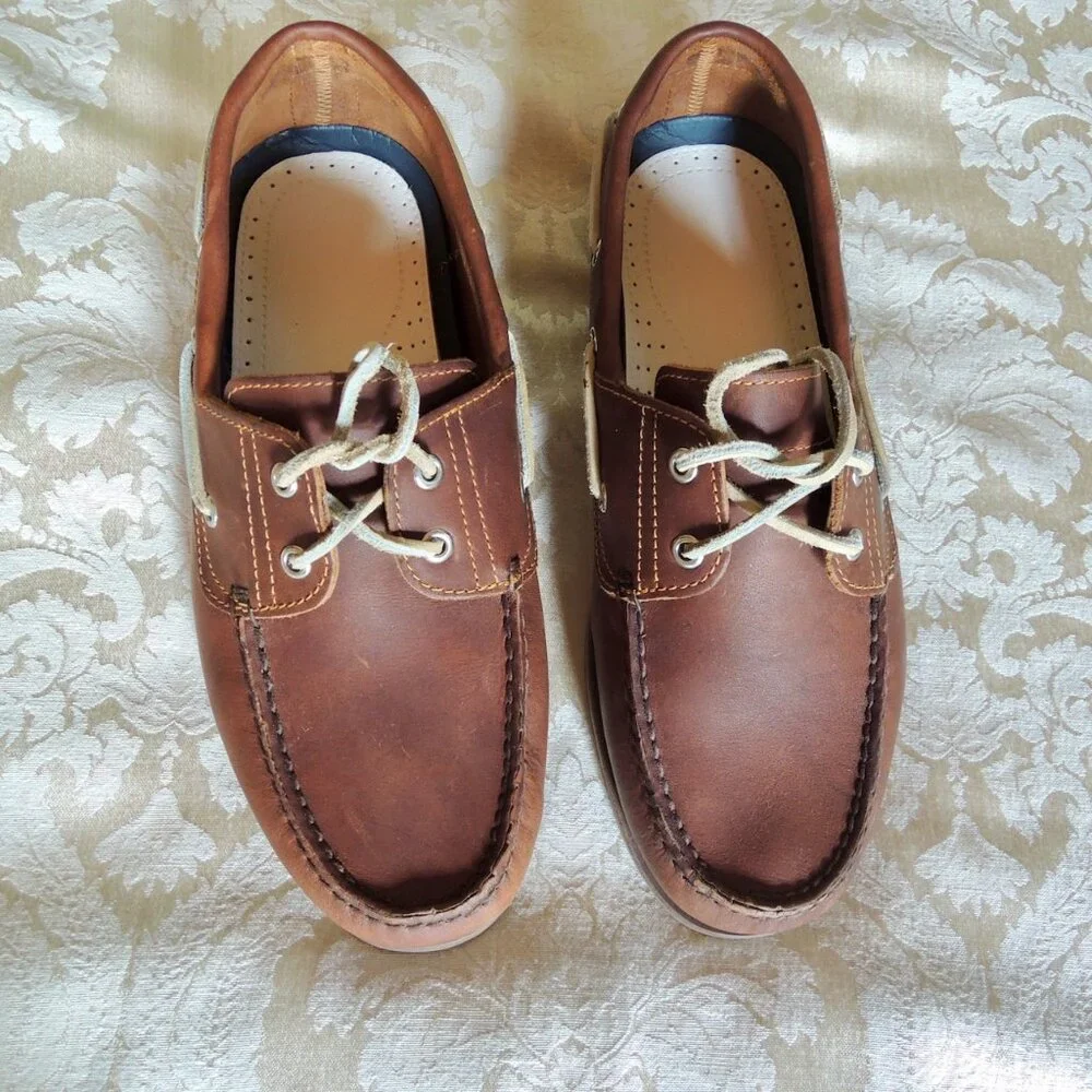 Timberland Men's Brown Classic 2-Eye Boat Shoes 9.5